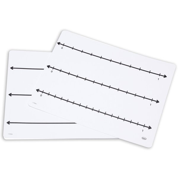 Didax Write-On/Wipe-Off Fraction Number Line Mat, 9inW x 12inL, PK10 211769W